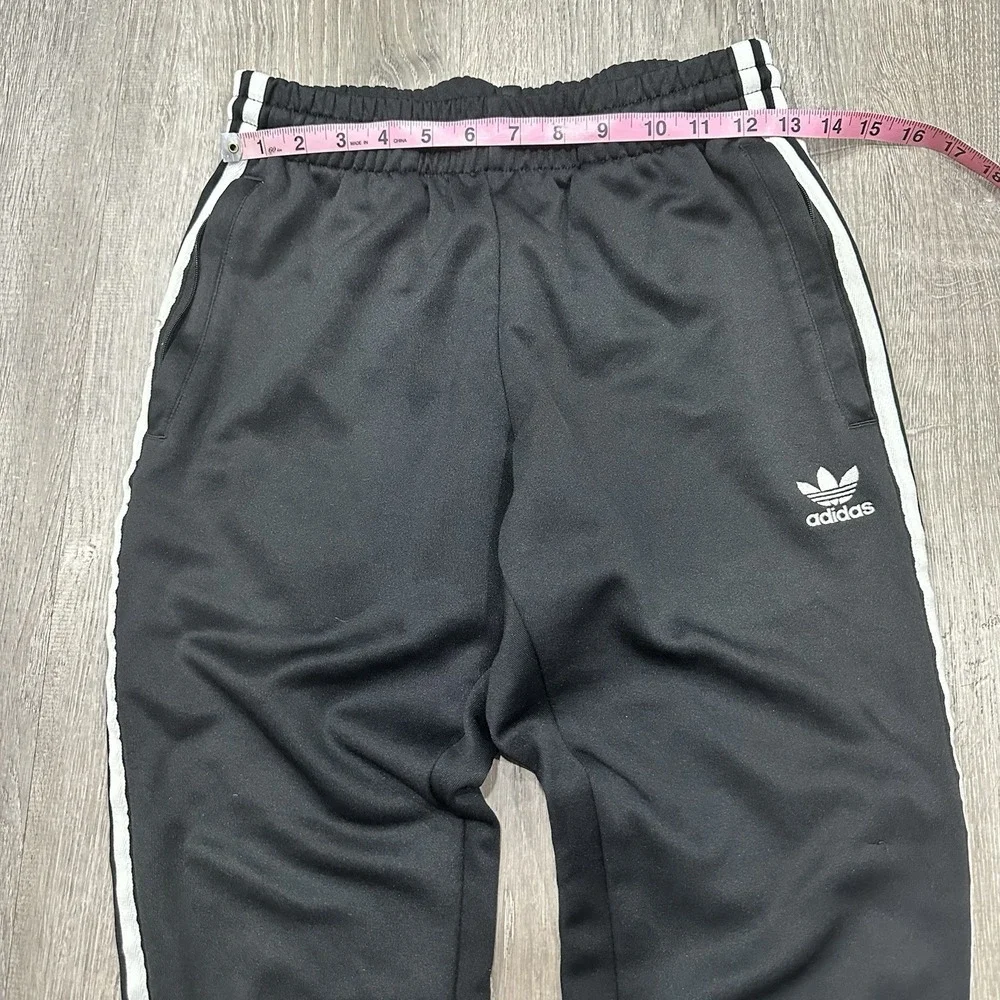 Adidas Sweatpants Men's Small Originals 3-Stripe Black White Tapered Jogger Pant